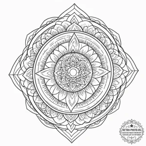 Tattoo sketch an abstract representation of "... - эскиз тату (№1752939147_0, 19.07.2025 15:32) — tattoo-photo.ru