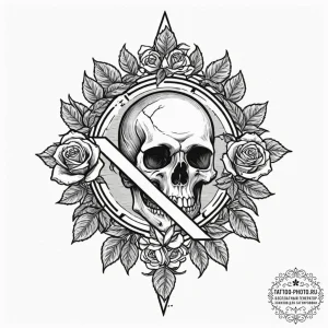 89. tattoo design: a minimalist "treba" rune,... - эскиз тату (№1752940387_0, 19.07.2025 15:53) — tattoo-photo.ru