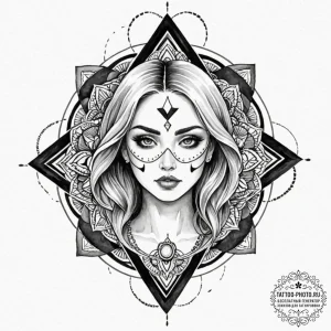 Watercolor portrait of a beautiful but deadly... - эскиз тату (№1752941210_0, 19.07.2025 16:06) — tattoo-photo.ru
