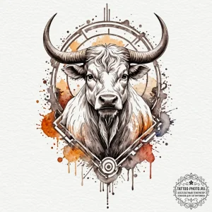 A sketch of a minotaur in a labyrinth., tatto... - эскиз тату (№1752941463_0, 19.07.2025 16:11) — tattoo-photo.ru