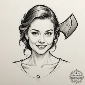 A neo-traditional portrait of pearl from the... - эскиз тату (№1752946847_0, 19.07.2025 17:40) — tattoo-photo.ru