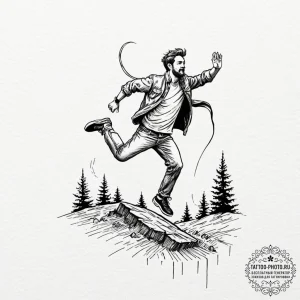 A neo-traditional tattoo of max mayfield levi... - эскиз тату (№1752947271_0, 19.07.2025 17:47) — tattoo-photo.ru