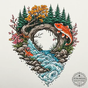 A shot of a person foraging for wild mushroom... - эскиз тату (№1752947524_0, 19.07.2025 17:52) — tattoo-photo.ru