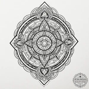 Tattoo design a geometric abstract representa... - эскиз тату (№1752949298_0, 19.07.2025 18:21) — tattoo-photo.ru