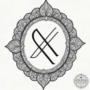 Tattoo design a stylized "noob" text crossed... - эскиз тату (№1752949551_0, 19.07.2025 18:25) — tattoo-photo.ru