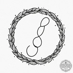 Tattoo design a minimalist 'circle of life' s... - эскиз тату (№1752950058_0, 19.07.2025 18:34) — tattoo-photo.ru
