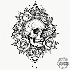 Tattoo sketch an earth tremor causing rocks t... - эскиз тату (№1752950226_0, 19.07.2025 18:37) — tattoo-photo.ru