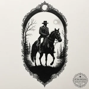 A sketch of django from django unchained, on... - эскиз тату (№1752952931_0, 19.07.2025 19:22) — tattoo-photo.ru