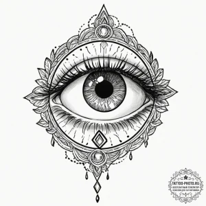 Tattoo design an eye of destiny on one partne... - эскиз тату (№1752954958_0, 19.07.2025 19:55) — tattoo-photo.ru