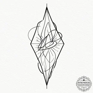 Tattoo sketch a delicate "light beam" passing... - эскиз тату (№1752959269_0, 19.07.2025 21:07) — tattoo-photo.ru