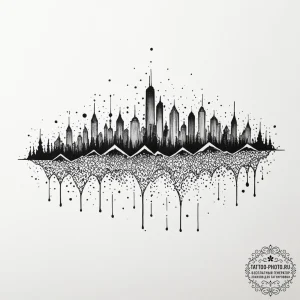 Tattoo sketch an abstract rendering of a "lev... - эскиз тату (№1752960196_0, 19.07.2025 21:23) — tattoo-photo.ru
