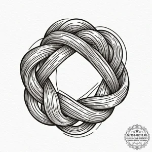 Tattoo design a continuous line forming a com... - эскиз тату (№1752960452_0, 19.07.2025 21:27) — tattoo-photo.ru