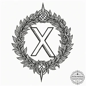134. tattoo design: a minimalist "klad" rune,... - эскиз тату (№1752960962_0, 19.07.2025 21:36) — tattoo-photo.ru