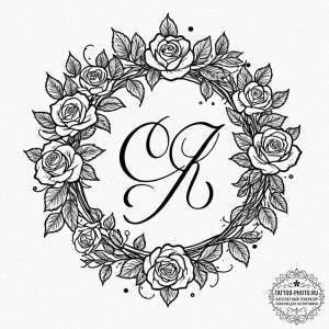 Tattoo design a flowing vine with small leave... - эскиз тату (№1752962059_0, 19.07.2025 21:54) — tattoo-photo.ru