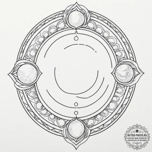 Tattoo sketch a subtle geometric moon phase s... - эскиз тату (№1752964172_0, 19.07.2025 22:29) — tattoo-photo.ru