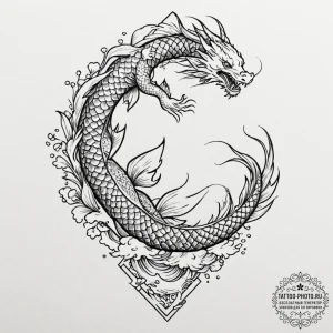 Tattoo design a delicate outline of a classic... - эскиз тату (№1752964761_0, 19.07.2025 22:39) — tattoo-photo.ru