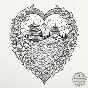 Tattoo design a house outline with a specific... - эскиз тату (№1752965100_0, 19.07.2025 22:45) — tattoo-photo.ru