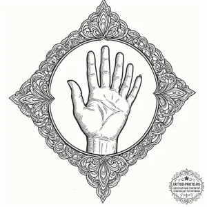 Tattoo sketch a hand holding a glowing "save... - эскиз тату (№1752965603_0, 19.07.2025 22:53) — tattoo-photo.ru