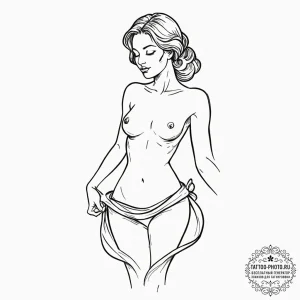 Tattoo design a waistline emphasized by delic... - эскиз тату (№1752966616_0, 19.07.2025 23:10) — tattoo-photo.ru