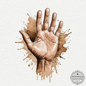 Tattoo sketch a human hand with calloused, ro... - эскиз тату (№1752971509_0, 20.07.2025 00:31) — tattoo-photo.ru