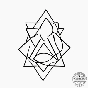 Tattoo sketch a minimalist symbol of self-acc... - эскиз тату (№1752971593_0, 20.07.2025 00:33) — tattoo-photo.ru