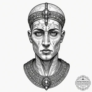 A dotwork tattoo of the mummy (imhotep), wrap... - эскиз тату (№1752972183_0, 20.07.2025 00:43) — tattoo-photo.ru