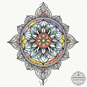 Flower of life, ink illustration for tattoo,... - эскиз тату (№1752973450_0, 20.07.2025 01:04) — tattoo-photo.ru