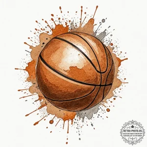 Tattoo design a basketball or football with a... - эскиз тату (№1752977517_0, 20.07.2025 02:11) — tattoo-photo.ru