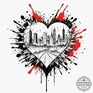 Tattoo design a watercolor splash that visual... - эскиз тату (№1752980699_0, 20.07.2025 03:04) — tattoo-photo.ru