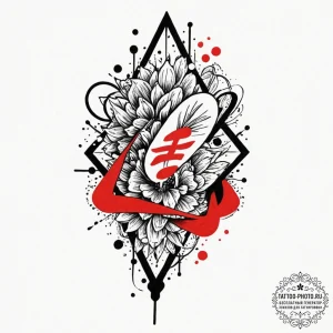 Tattoo design a small, abstract symbol of per... - эскиз тату (№1752981542_0, 20.07.2025 03:19) — tattoo-photo.ru