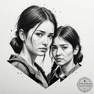 A neo-traditional portrait of the main charac... - эскиз тату (№1752982219_0, 20.07.2025 03:30) — tattoo-photo.ru