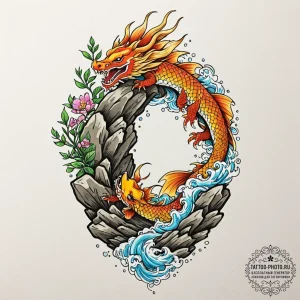 Tattoo sketch a tree growing out of rock, sym... - эскиз тату (№1752984666_0, 20.07.2025 04:11) — tattoo-photo.ru