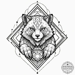 Tattoo sketch a stylized gaming team logo (ge... - эскиз тату (№1752985763_0, 20.07.2025 04:29) — tattoo-photo.ru