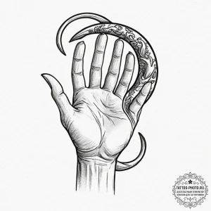 Tattoo design a realistic human hand holding... - эскиз тату (№1752991423_0, 20.07.2025 06:03) — tattoo-photo.ru