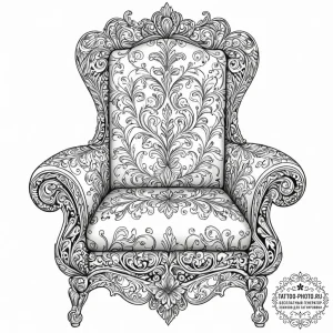 Tattoo design a gaming chair armrest with a s... - эскиз тату (№1752992265_0, 20.07.2025 06:17) — tattoo-photo.ru