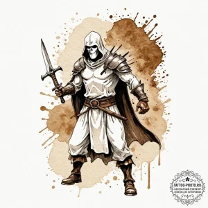 Executioner, concept art for tattoo, watercol... - эскиз тату (№1752992436_0, 20.07.2025 06:20) — tattoo-photo.ru