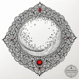 Tattoo design a subtle texture of flowing wat... - эскиз тату (№1752993873_0, 20.07.2025 06:44) — tattoo-photo.ru