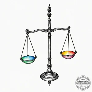 Tattoo sketch libra's scales, delicate linewo... - эскиз тату (№1752994716_0, 20.07.2025 06:58) — tattoo-photo.ru