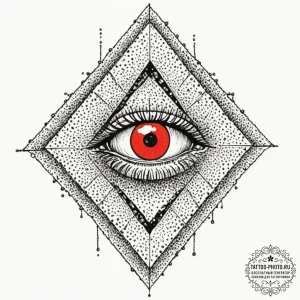 A graphic novel panel of a clicker, in horrif... - эскиз тату (№1752995224_0, 20.07.2025 07:07) — tattoo-photo.ru