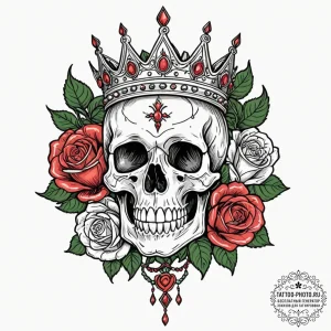 Tattoo design 'player 1' with a crown above i... - эскиз тату (№1752996720_0, 20.07.2025 07:32) — tattoo-photo.ru