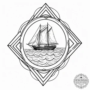 Tattoo design a small, stylized "home" icon m... - эскиз тату (№1752996799_0, 20.07.2025 07:33) — tattoo-photo.ru