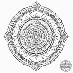 Tattoo sketch: an ornamental tattoo design ba... - эскиз тату (№1752997044_0, 20.07.2025 07:37) — tattoo-photo.ru