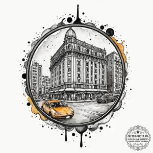 A sketch of the continental hotel coin, a sym... - эскиз тату (№1752997213_0, 20.07.2025 07:40) — tattoo-photo.ru