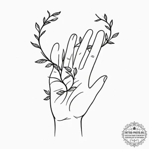 Tattoo design a delicate vine wrapping around... - эскиз тату (№1752997552_0, 20.07.2025 07:45) — tattoo-photo.ru