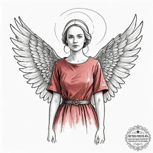 A graphic novel style portrait of the main ch... - эскиз тату (№1752997639_0, 20.07.2025 07:47) — tattoo-photo.ru