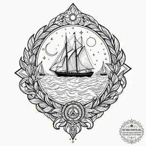 Tattoo sketch an abstract flow of energy betw... - эскиз тату (№1752998061_0, 20.07.2025 07:54) — tattoo-photo.ru