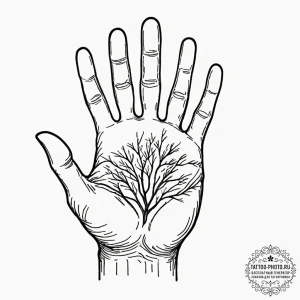 Tattoo sketch a child's handprint with a date... - эскиз тату (№1752998145_0, 20.07.2025 07:55) — tattoo-photo.ru