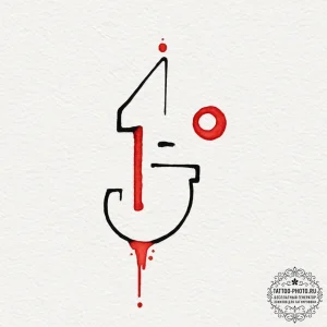 Tattoo design a glowing '1 up' symbol with a... - эскиз тату (№1752998398_0, 20.07.2025 07:59) — tattoo-photo.ru