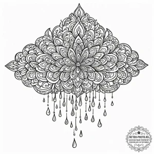 Tattoo sketch a minimalist rendering of a clo... - эскиз тату (№1752998820_0, 20.07.2025 08:07) — tattoo-photo.ru