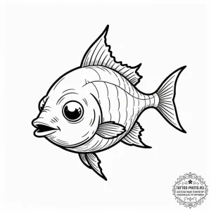 A minimalist tattoo of blinky, the three-eyed... - эскиз тату (№1753002030_0, 20.07.2025 09:00) — tattoo-photo.ru